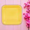 24 Count Yellow Square Paper Dessert Plates for Birthday Party Baby Shower Events 7"